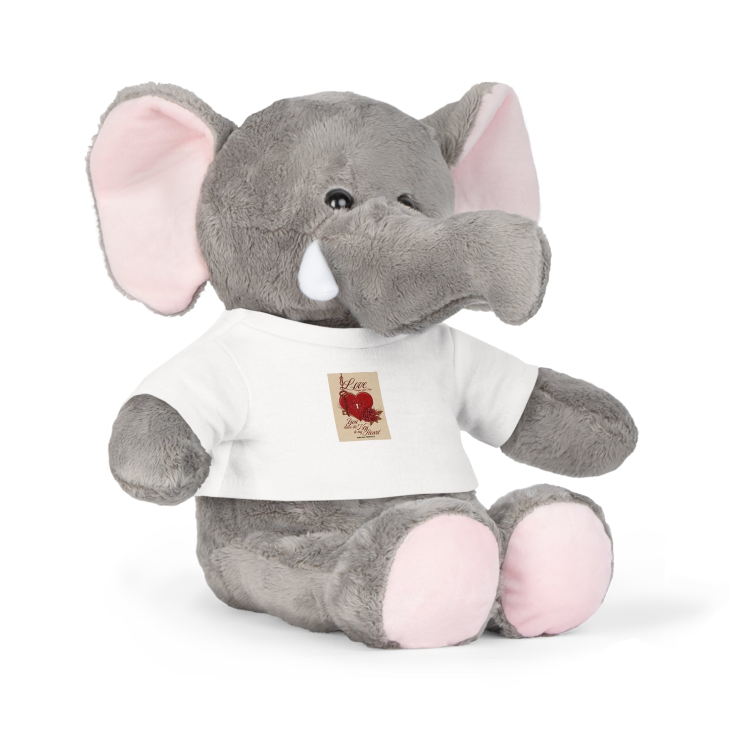 The Key To My Heart Plush Toy with T-Shirt