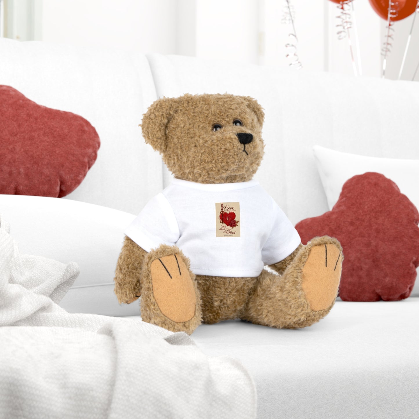 The Key To My Heart Plush Toy with T-Shirt