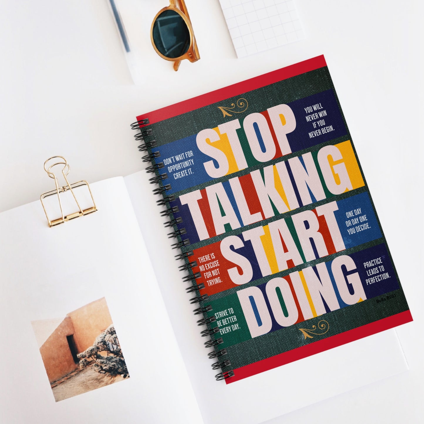 Stop Talking Start Doing Spiral Notebook - Ruled Line