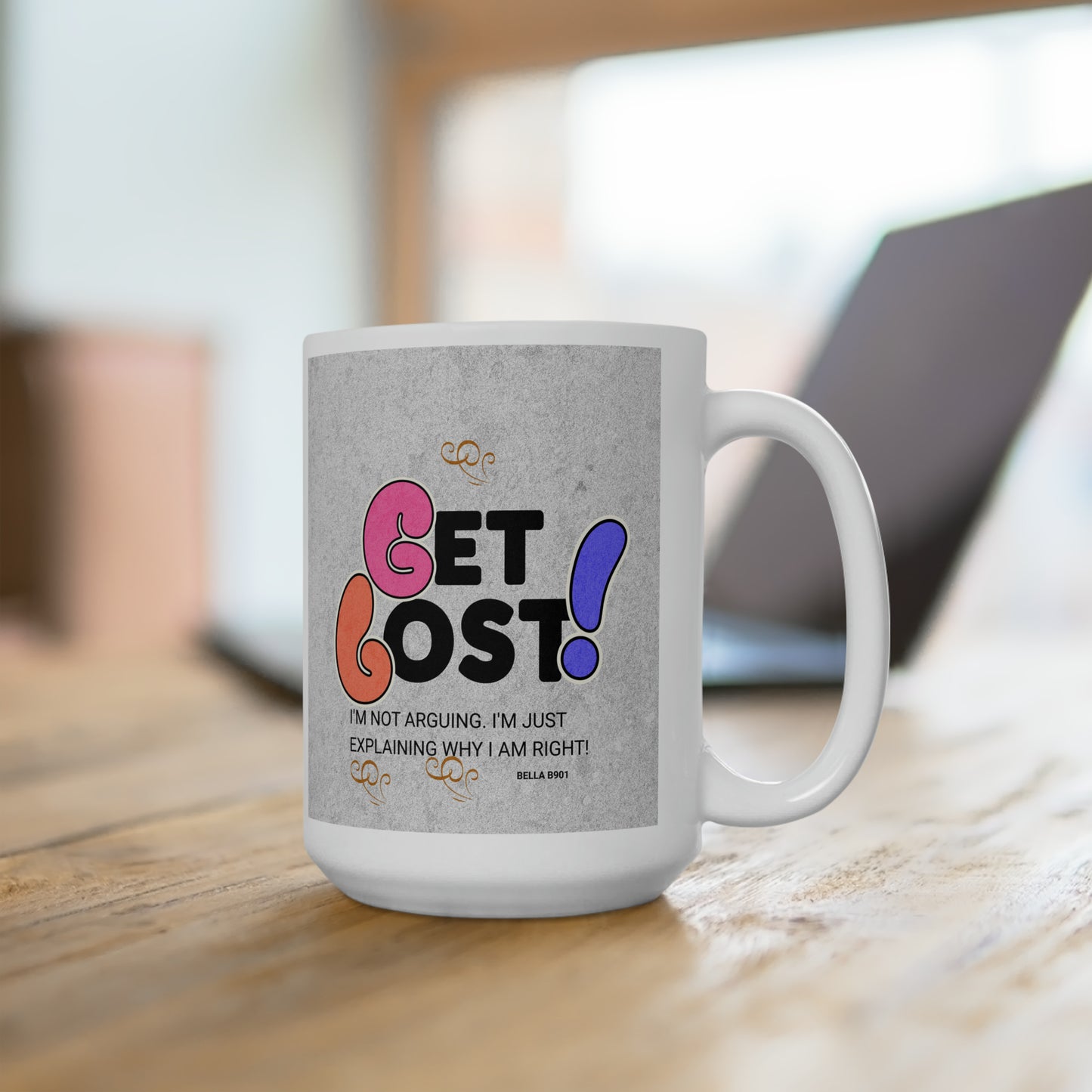 GET LOST Unique Ceramic White Coffee  Mug