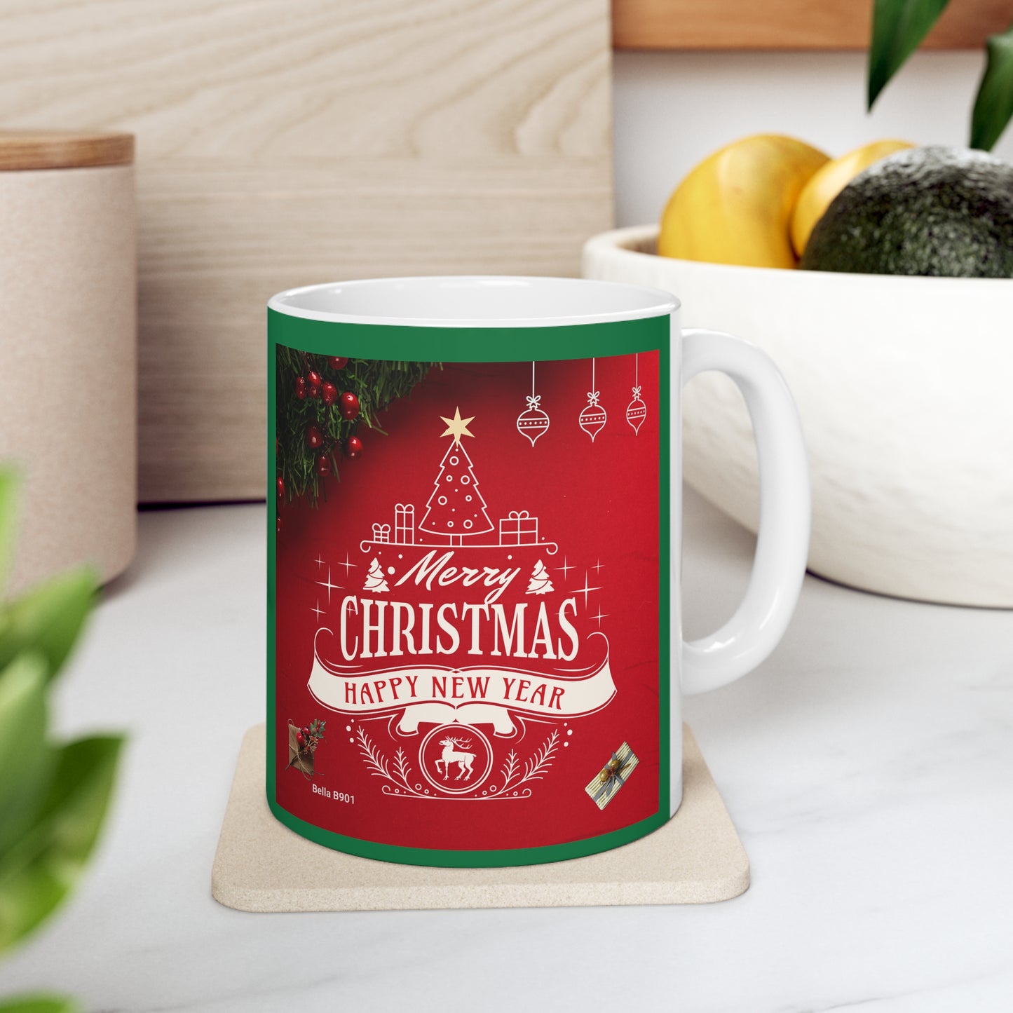 Merry Christmas Ceramic Unique Coffee Mug