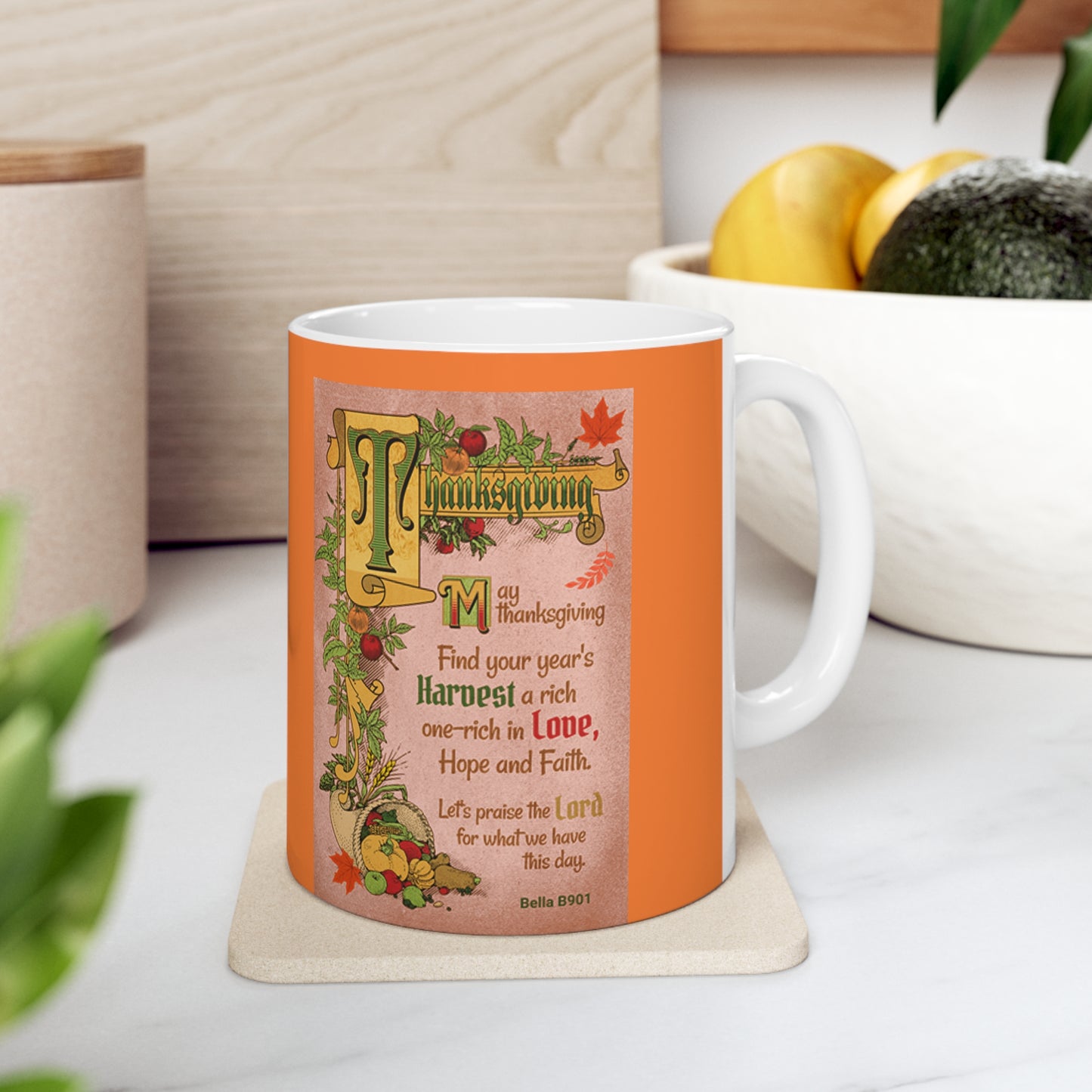 Thanksgiving Wish Ceramic Unique Coffee Mug