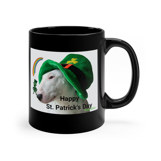 St. Patrick Ceramic Unique Coffee Mug - Black.