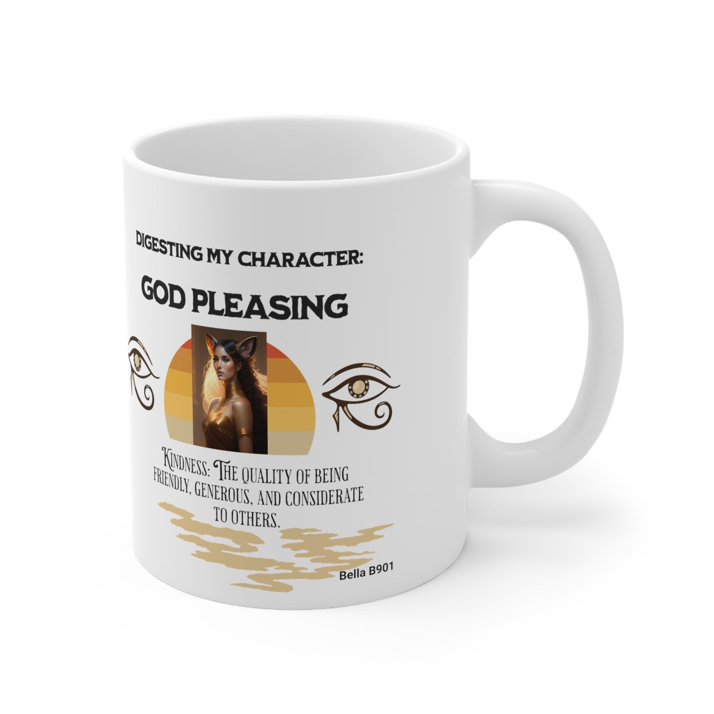 Digesting Kindness Ceramic Unique Coffee Mugs 11oz