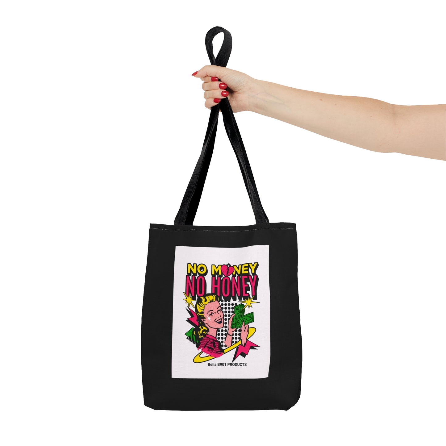 No Money No Honey Tote Bag (AOP)