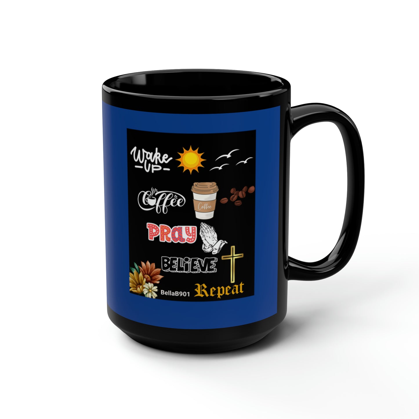 The Wake Up Black Mug, 15oz