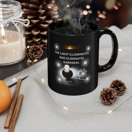 The LIGHT Ceramic Black Unique Coffee Mug