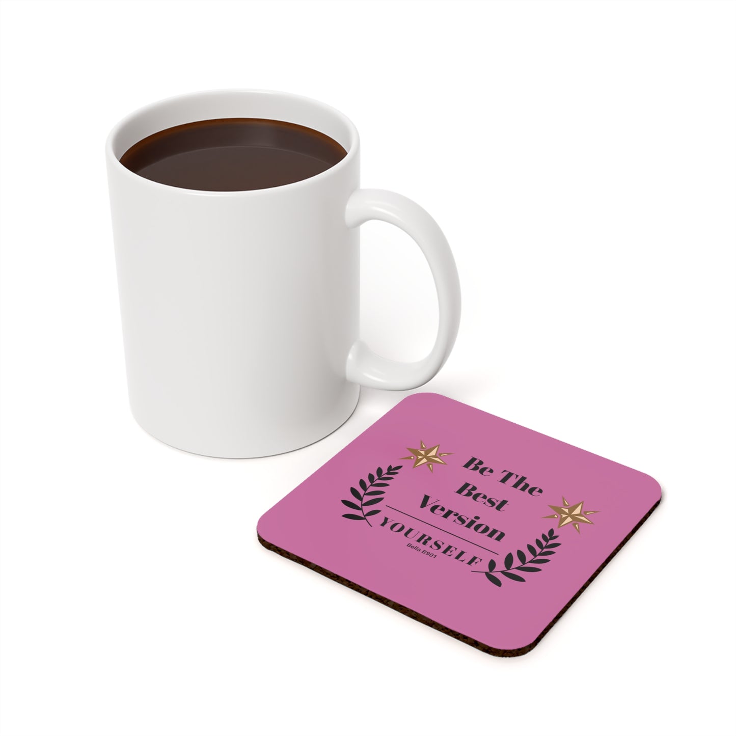 The Best Version Yourself Cork Back Coaster