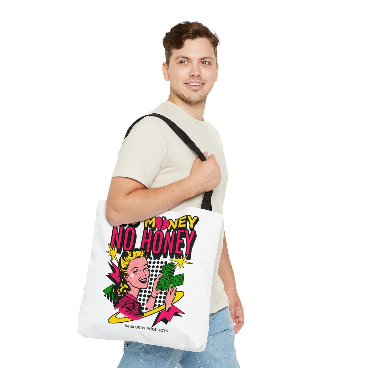 No Money No Honey Tote Bag (AOP)