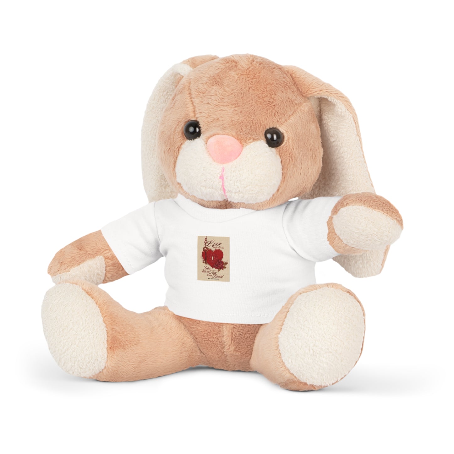 The Key To My Heart Plush Toy with T-Shirt