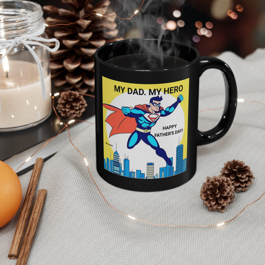 Father's Day 11oz Black Mug