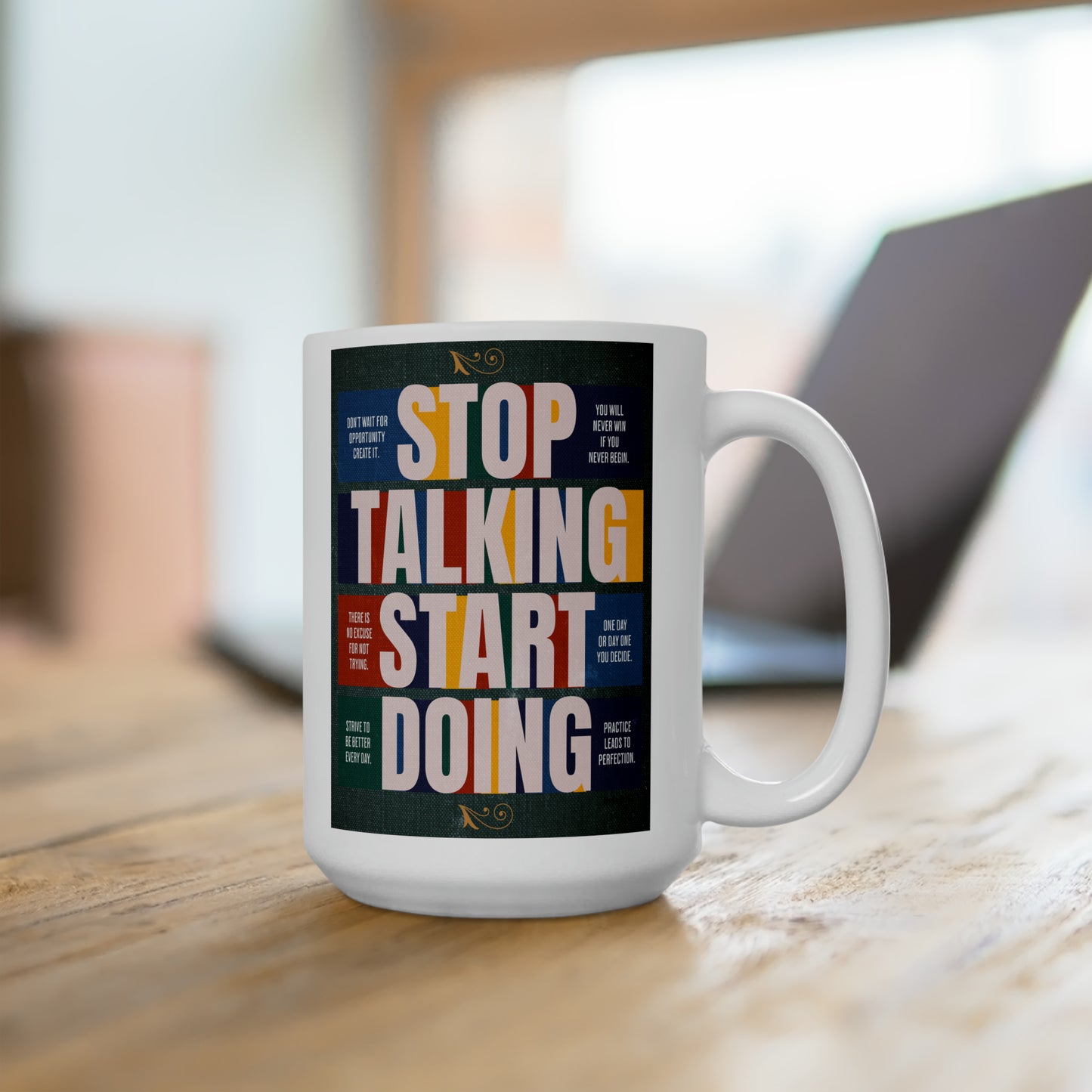 Stop Talking Ceramic Unique Coffee Mug