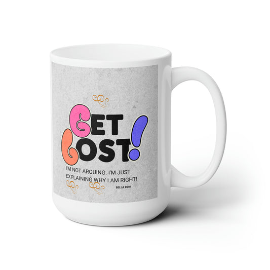 GET LOST Unique Ceramic White Coffee  Mug