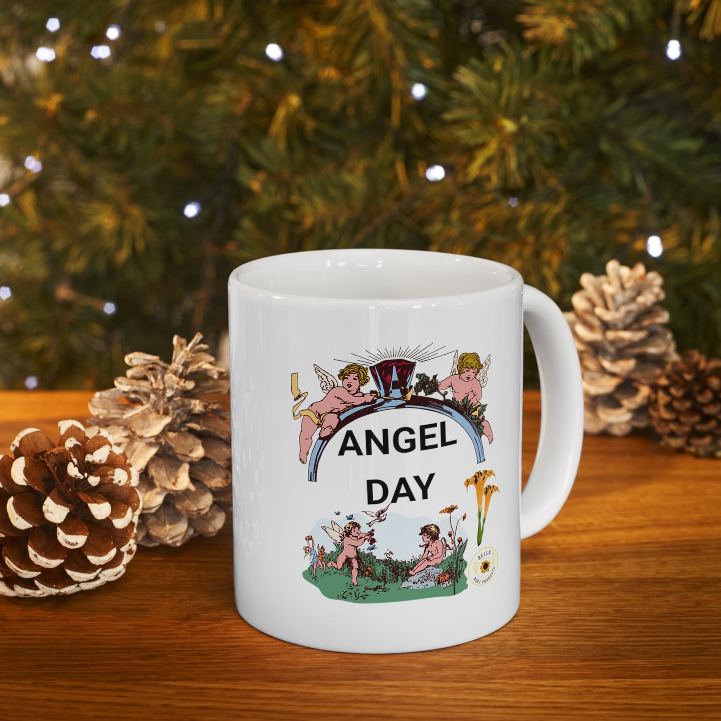 ANGEL Ceramic Unique White Coffee Mug