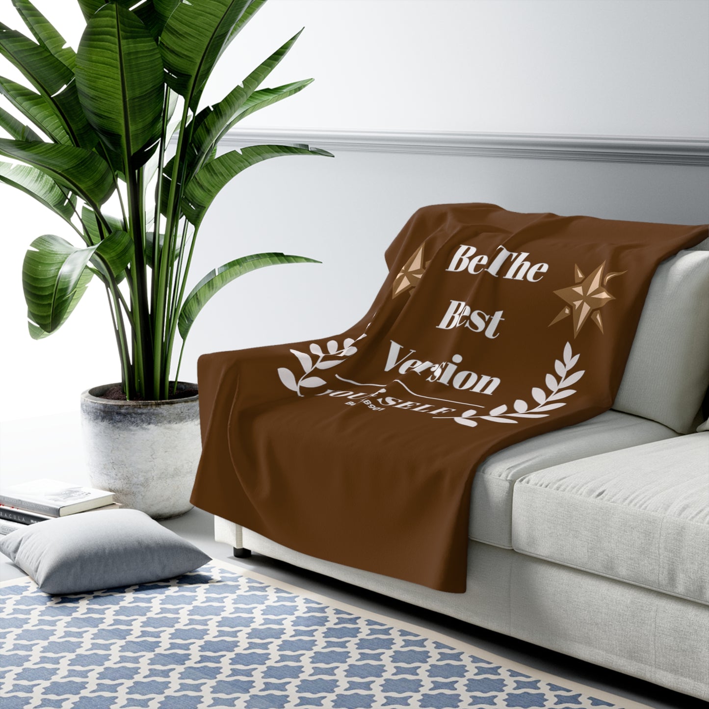 The Best Version Yourself Sherpa Fleece Blanket