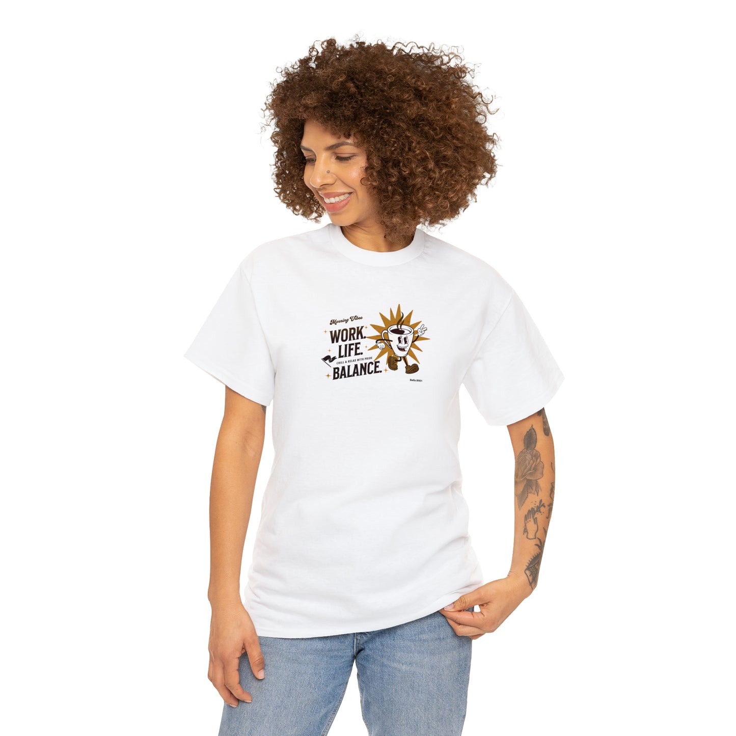 Work. Life. Balance Unisex Heavy Cotton Tee