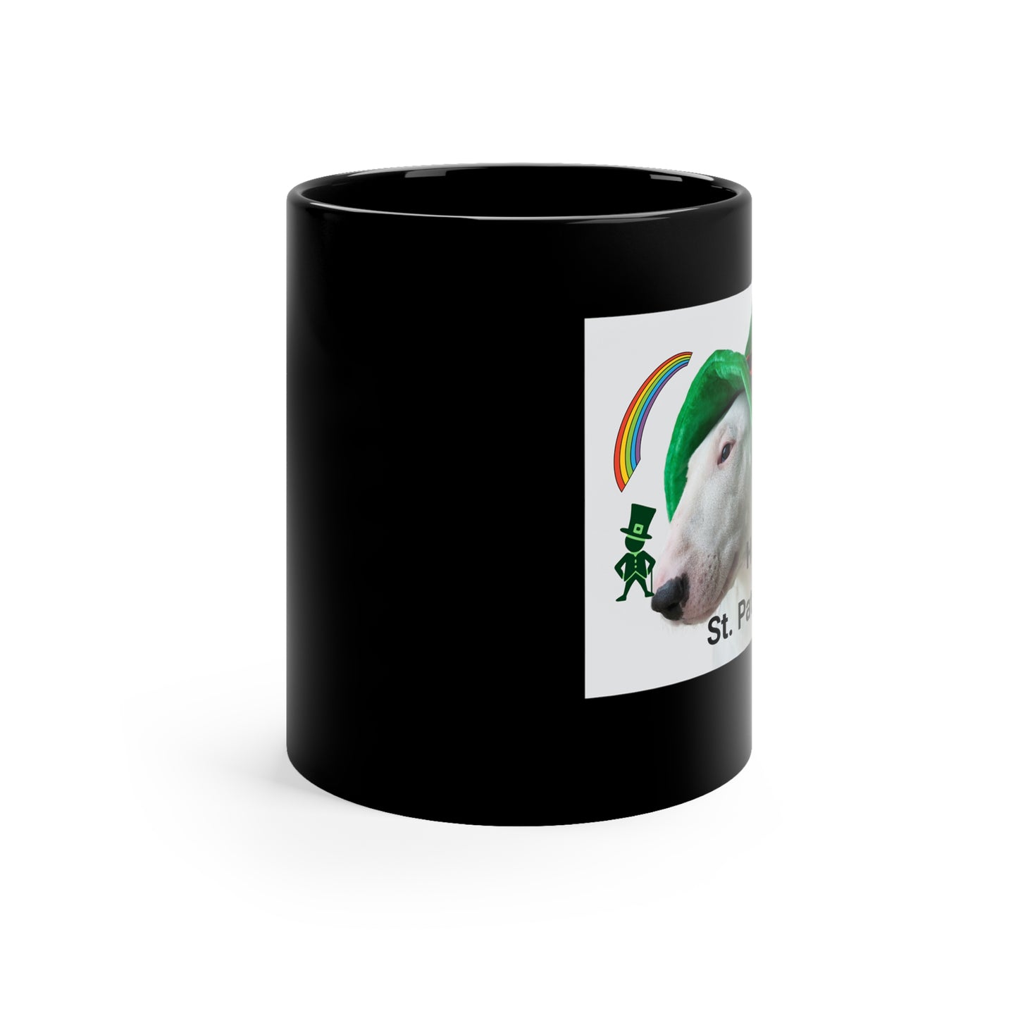 St. Patrick Ceramic Unique Coffee Mug - Black.