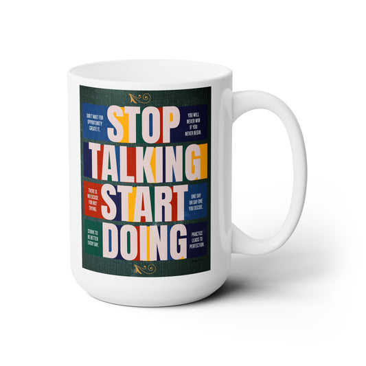 Stop Talking Ceramic Unique Coffee Mug