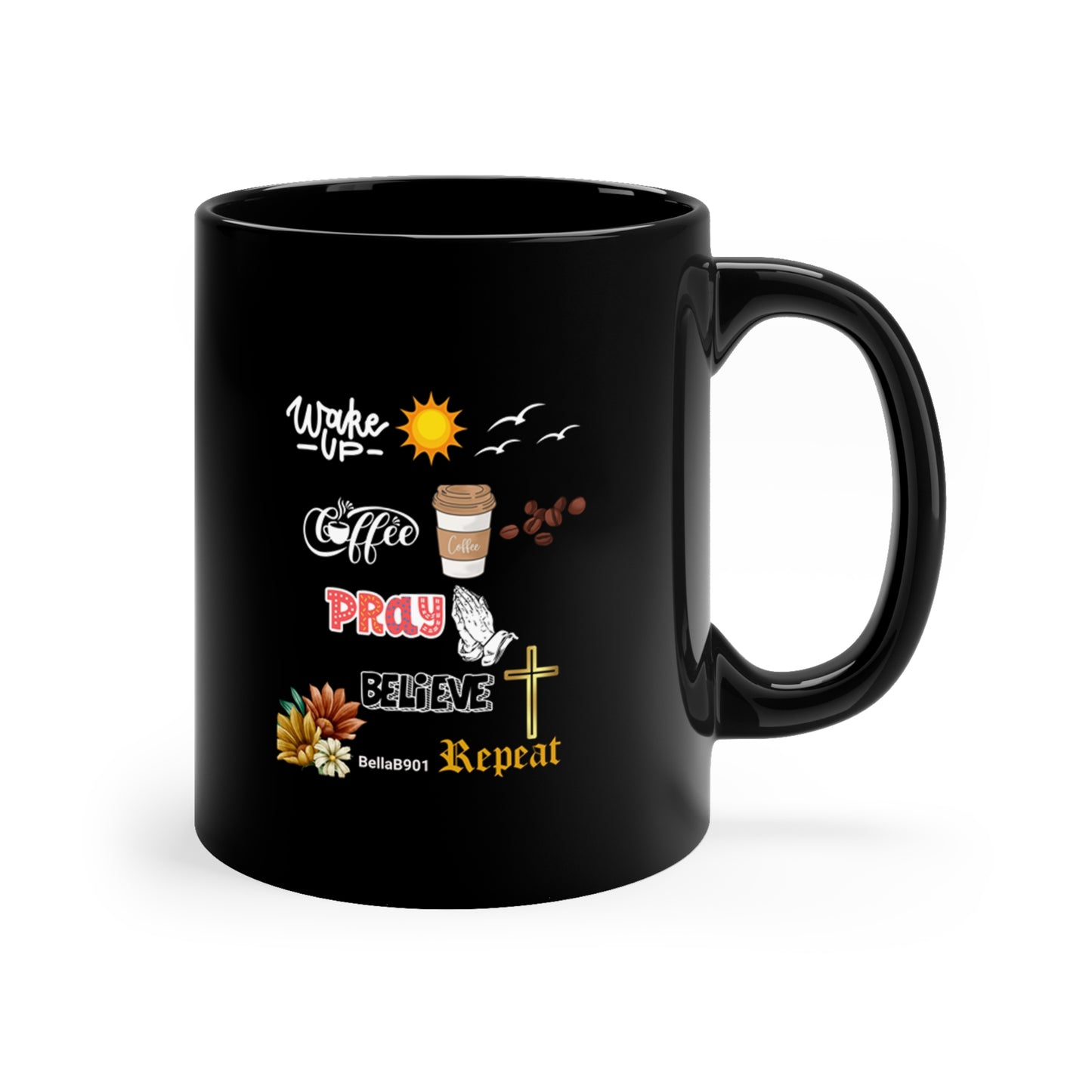 The Wake Up 11oz Black Mug