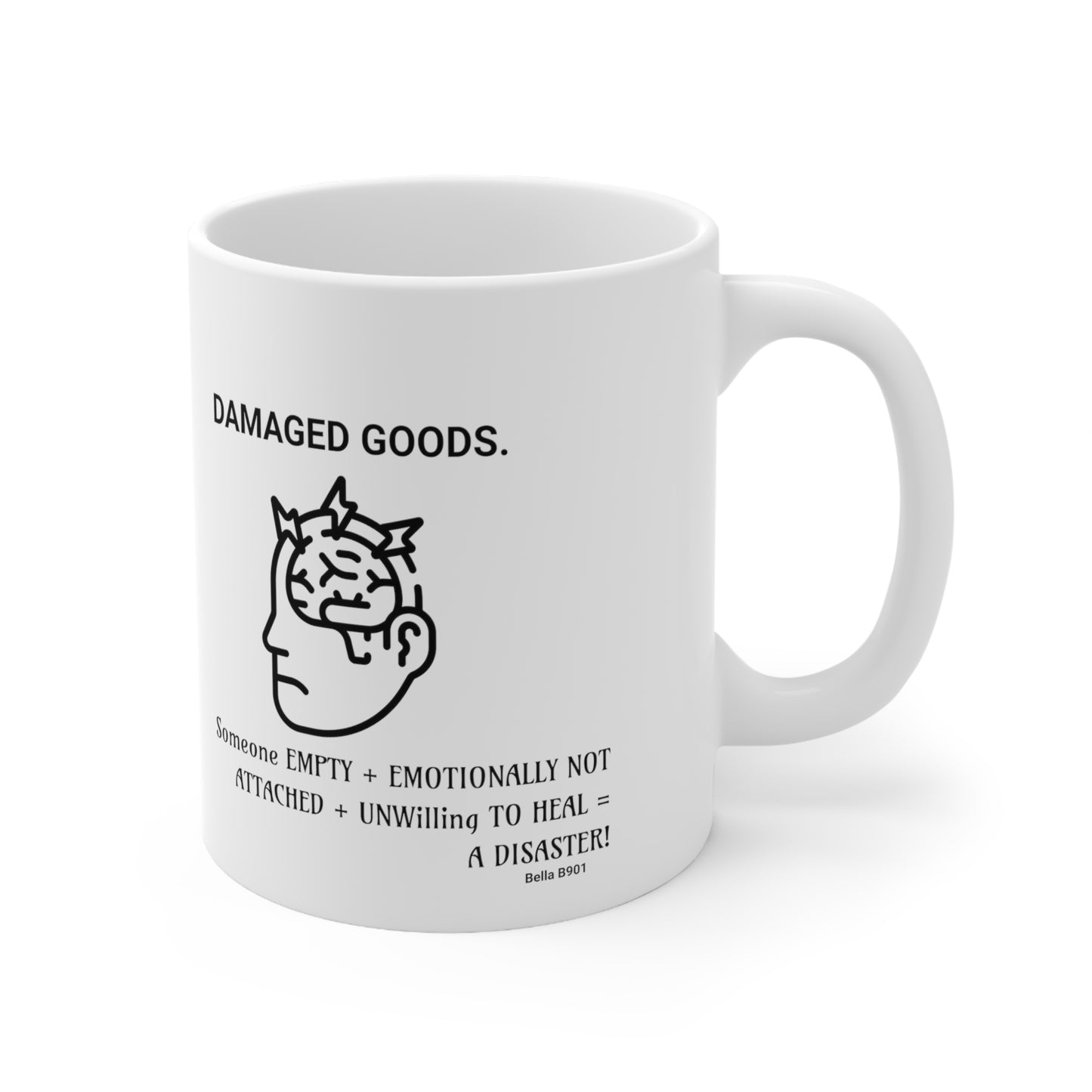 DAMAGED GOODS Ceramic Unique Coffee Mug