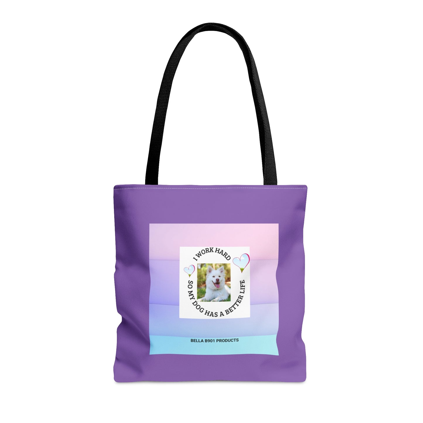 I Work Hard Tote Bag (AOP)