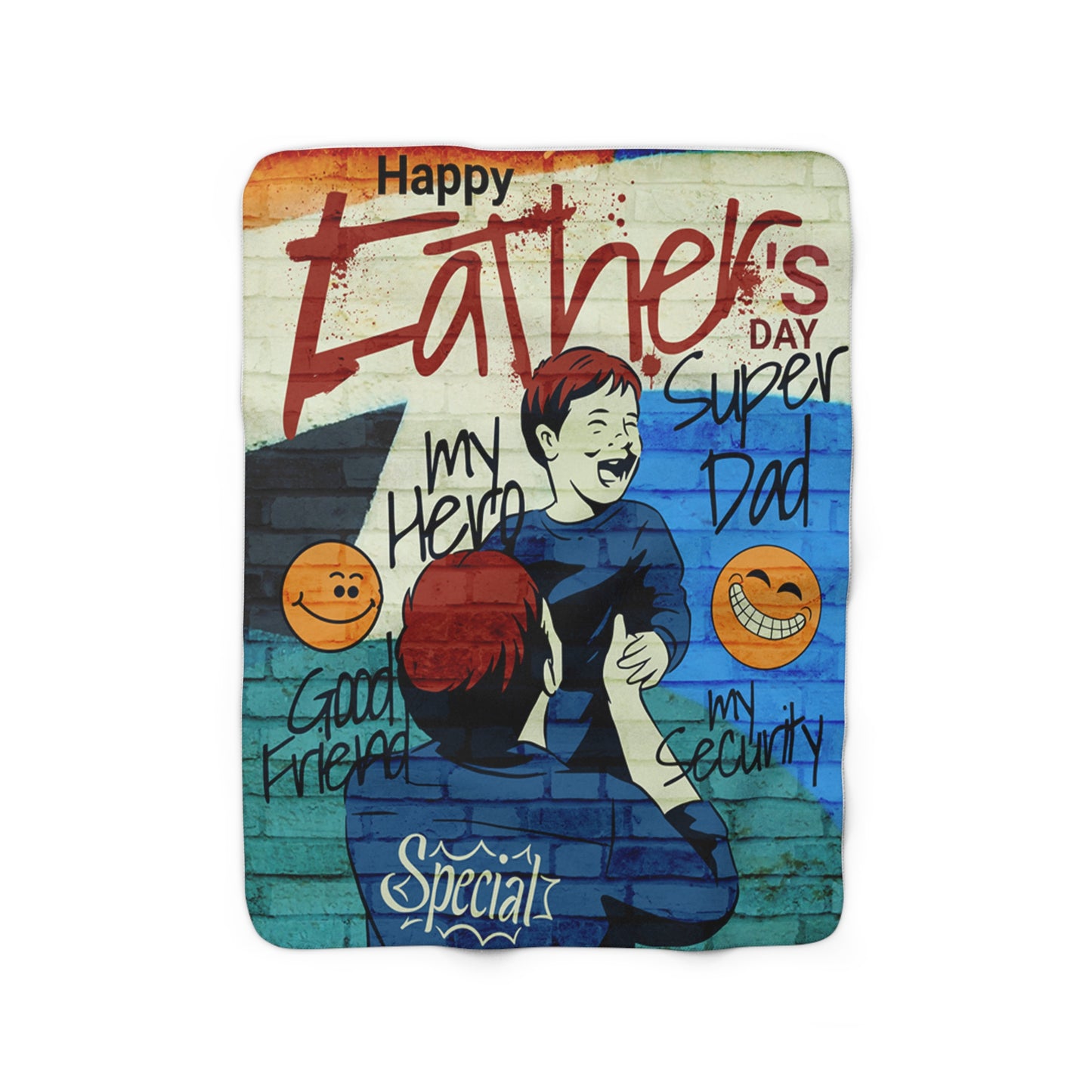 Father's Day Sherpa Fleece Blanket