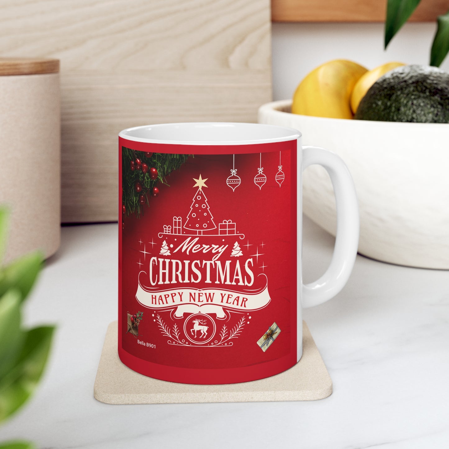 Merry Christmas Ceramic Unique Coffee Mug