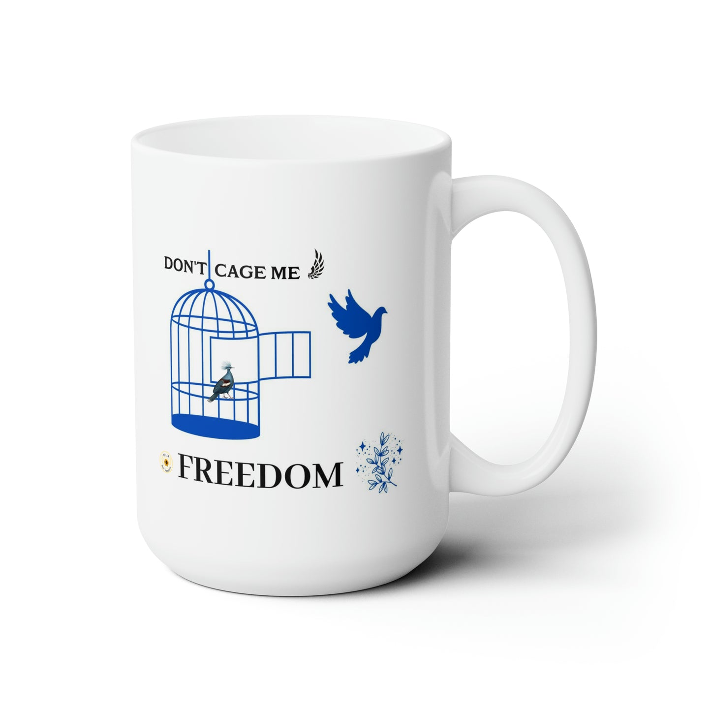 Don't Cage Me Unique Ceramic White Mug