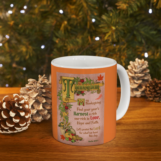 Thanksgiving Wish Ceramic Unique Coffee Mug