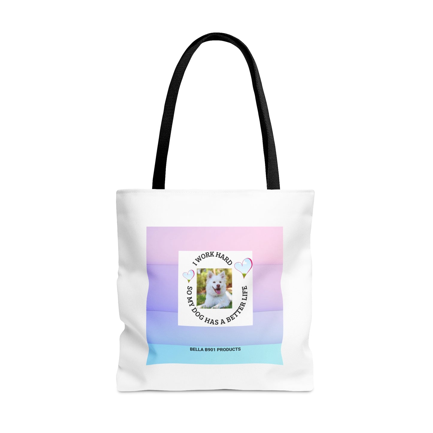 I Work Hard Tote Bag (AOP)