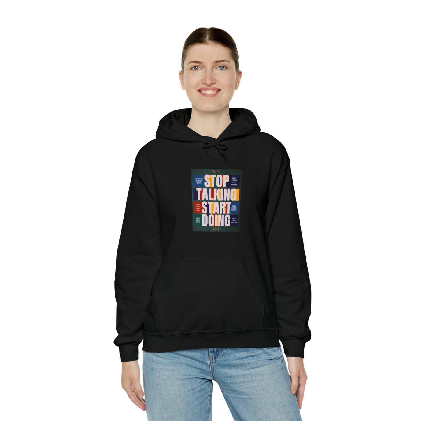 The Stop Talking Start Doing Unisex Heavy Blend™ Hooded Sweatshirt