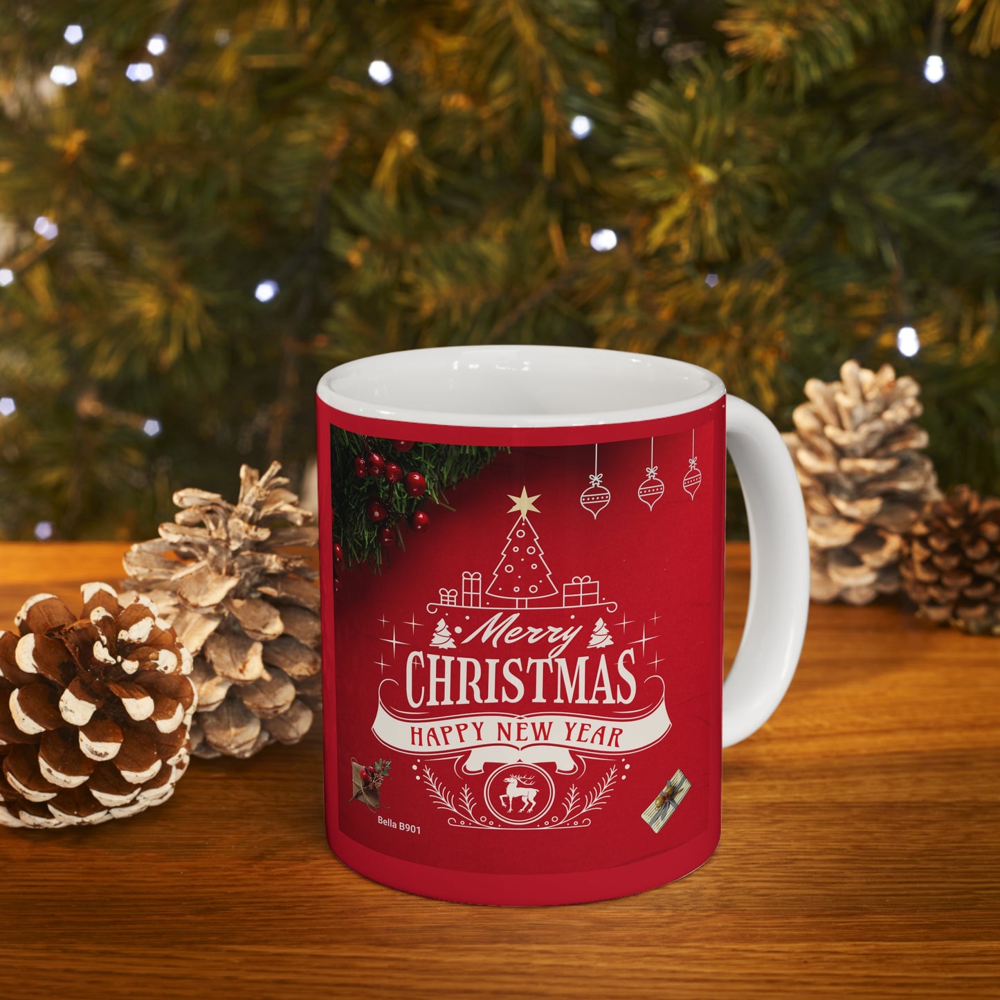 Merry Christmas Ceramic Unique Coffee Mug