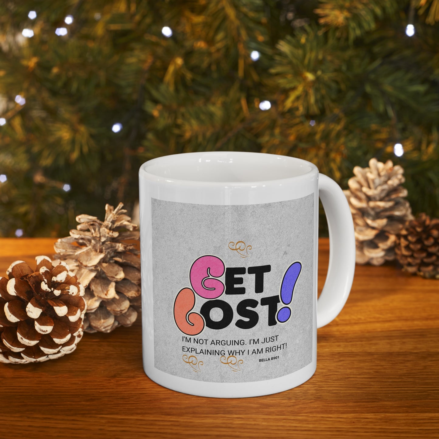 GET LOST Unique Ceramic White Coffee Mug