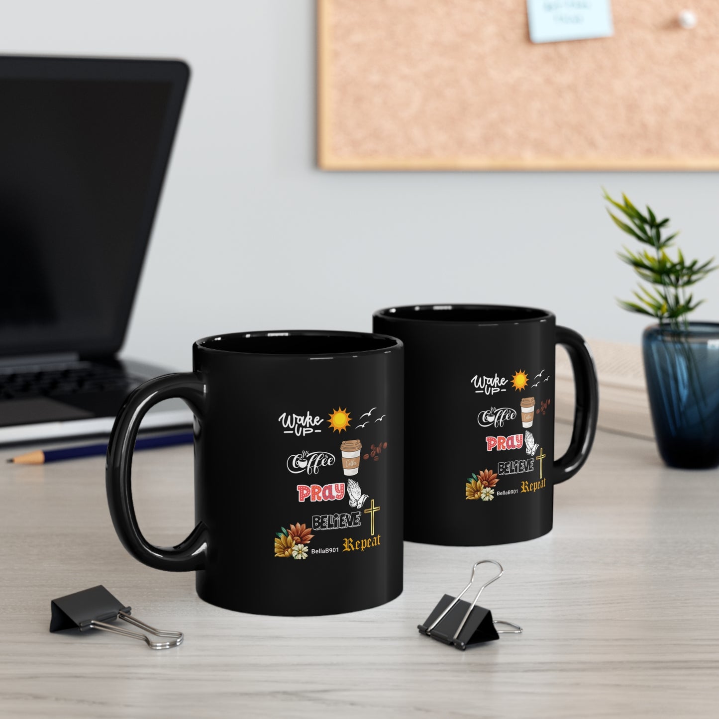 The Wake Up 11oz Black Mug