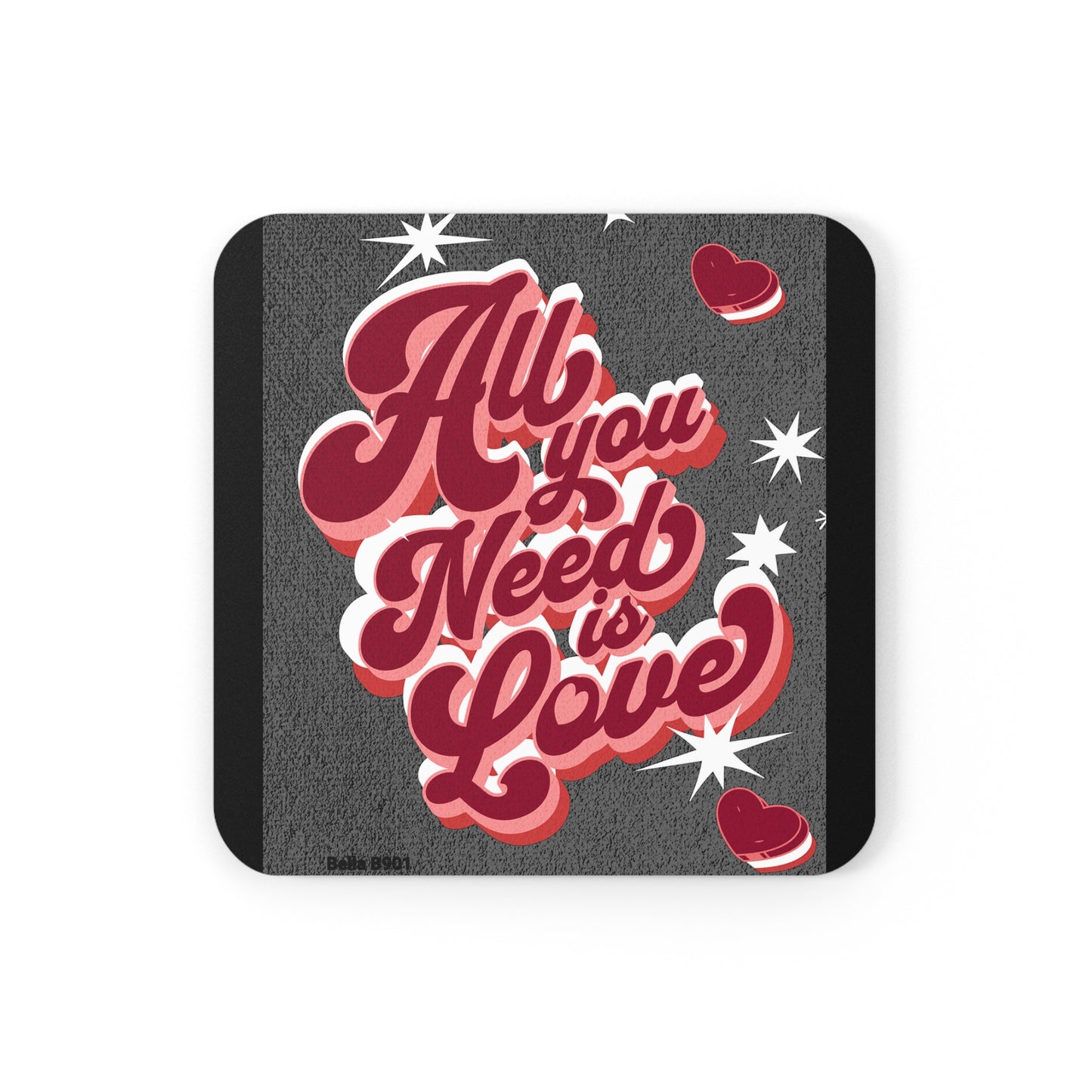 All You Need Is Love Cork Back Coaster