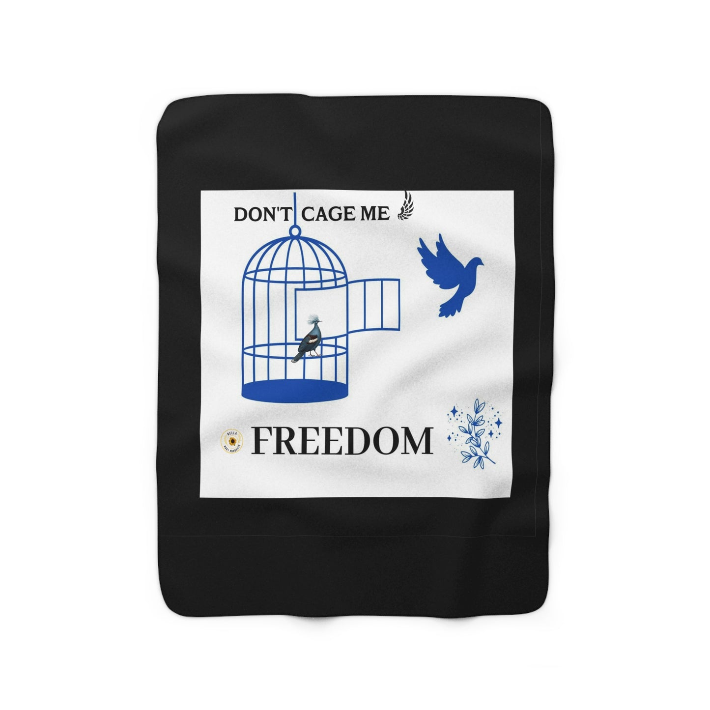 Don't Cage Me Sherpa Fleece Blanket