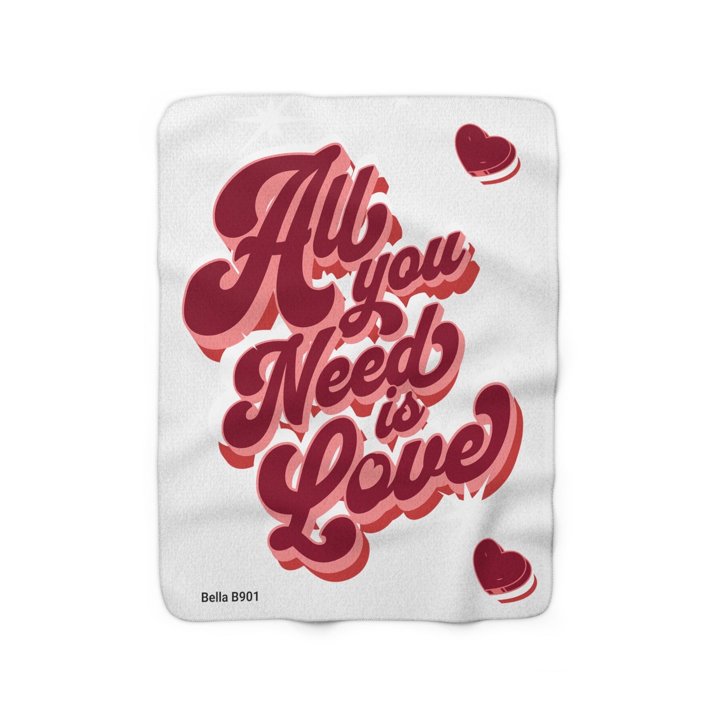 All You Need Is Love Sherpa Fleece Blanket