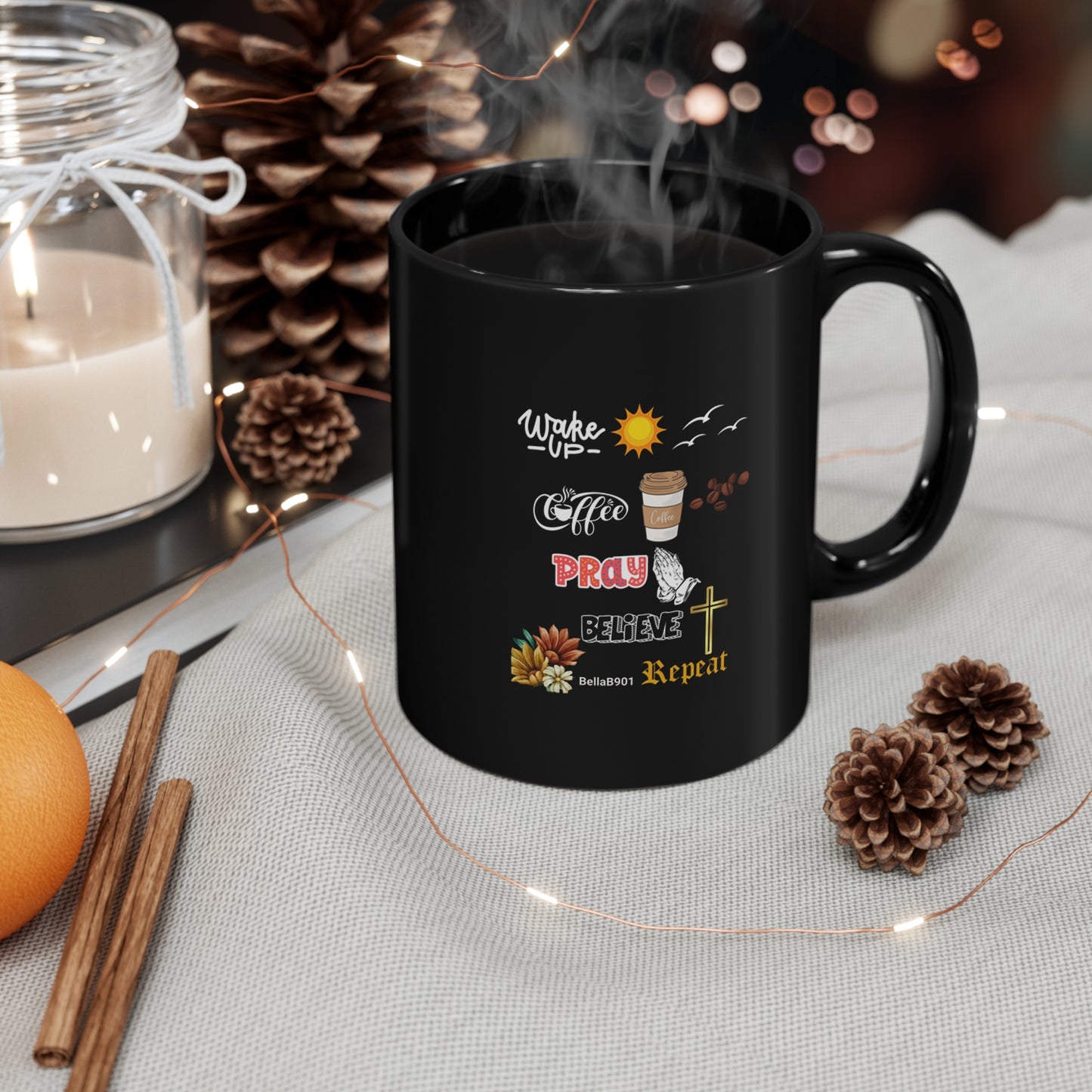 The Wake Up 11oz Black Mug