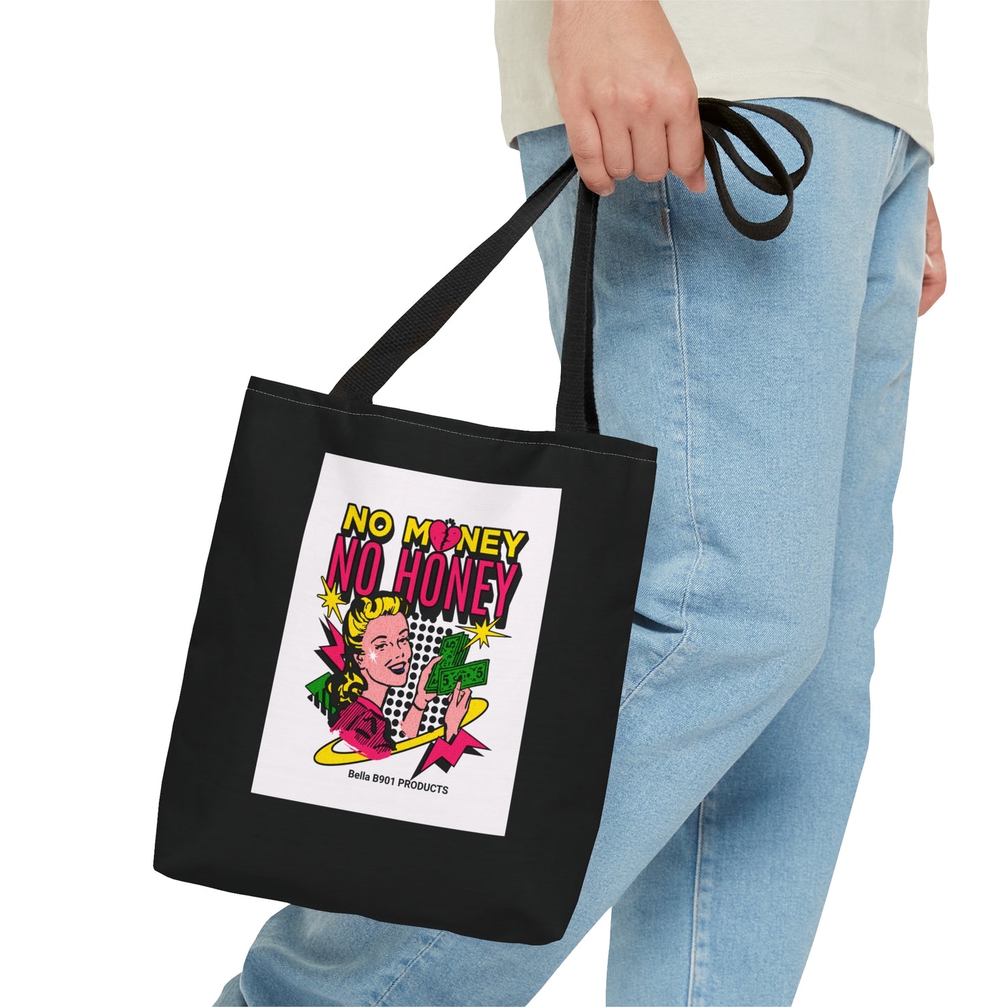 No Money No Honey Tote Bag (AOP)