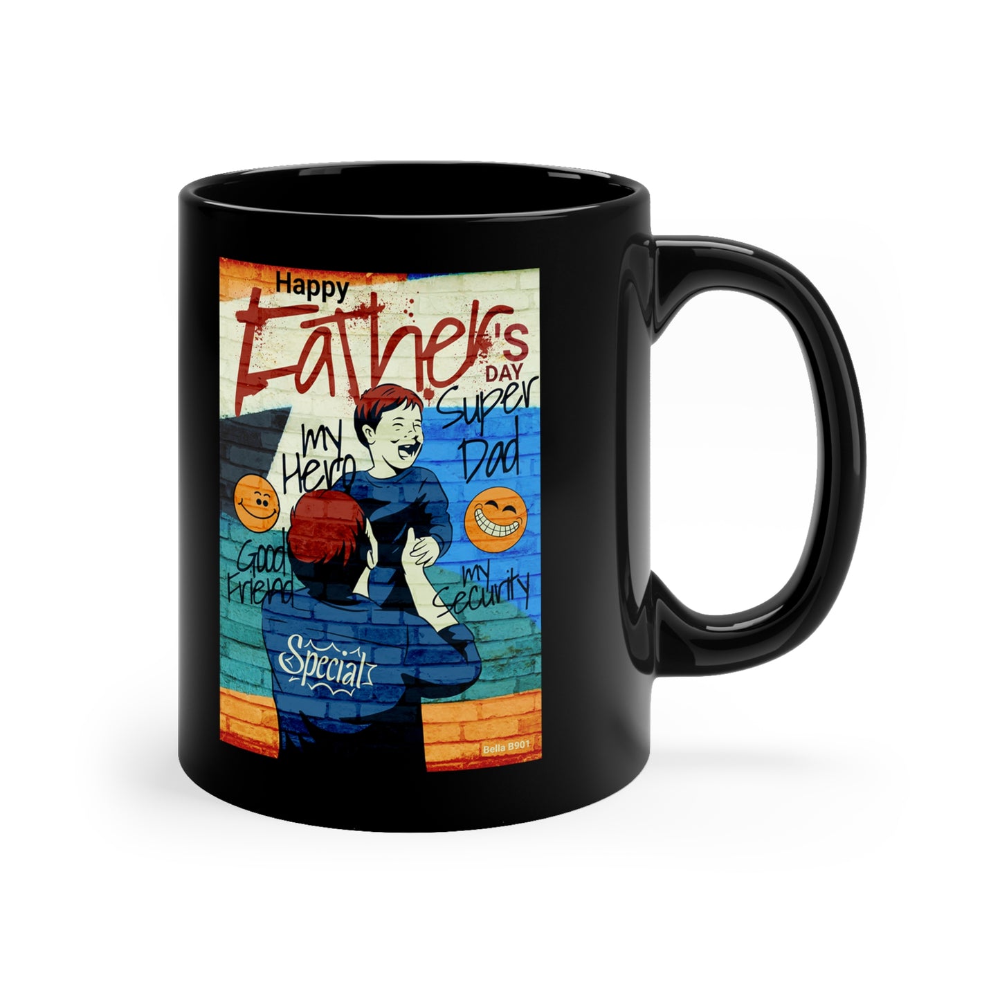 Father's Day Black Unique Coffee Mug