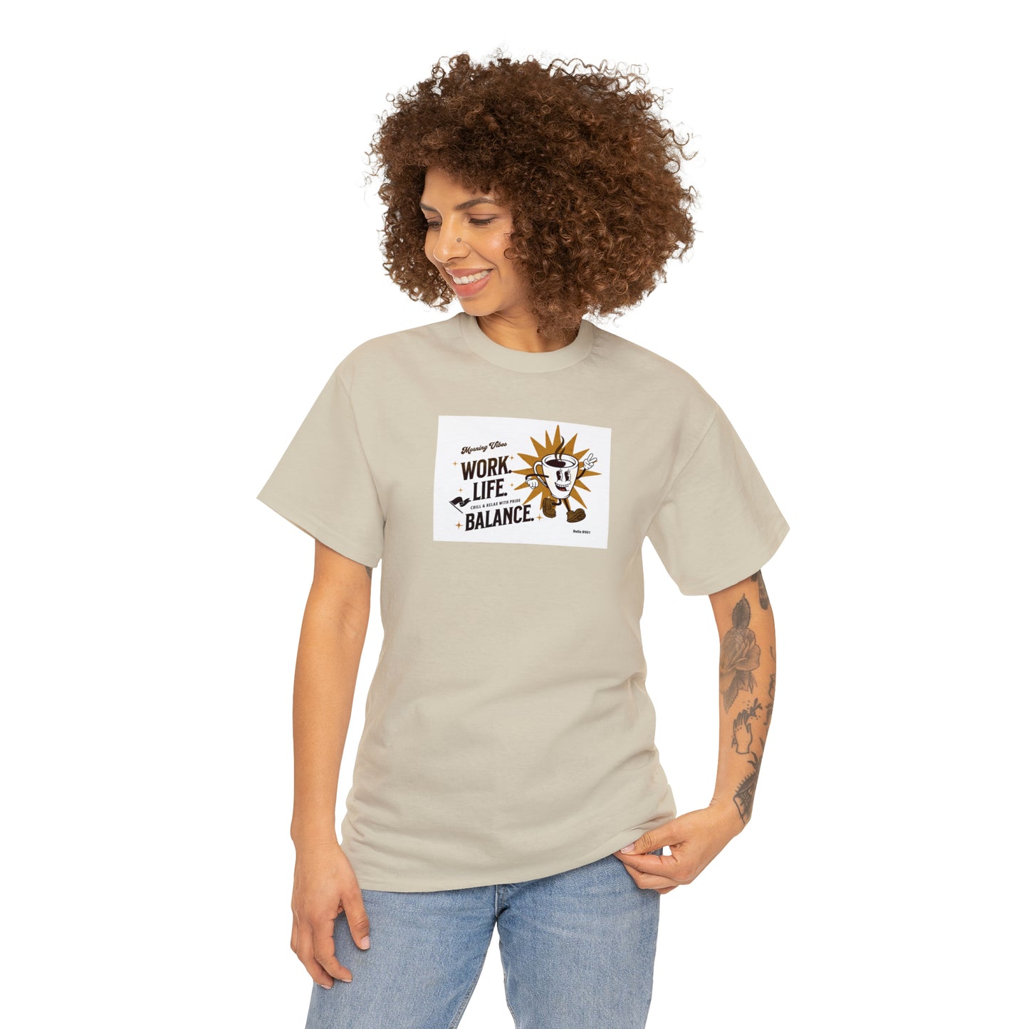 Work. Life. Balance Unisex Heavy Cotton Tee